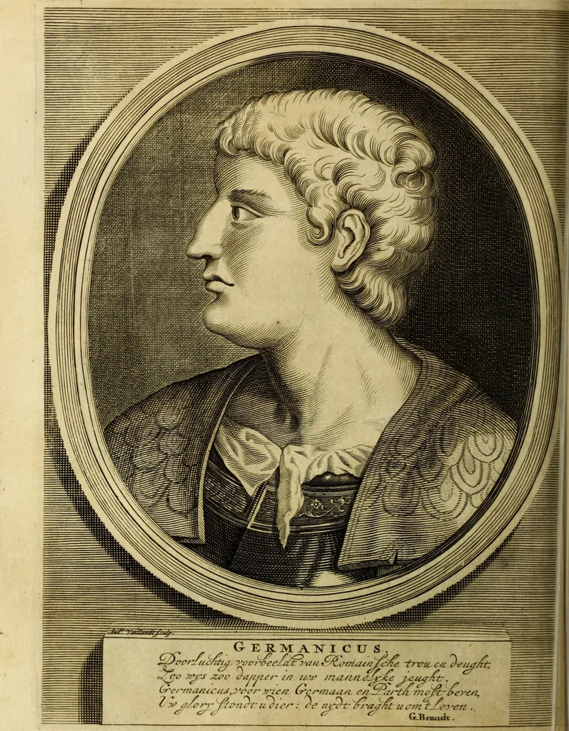An illustration from C. Cornelius Tacitus. Jaarboeken en Historien, ook zyn Germanie, 1684, leaf 155