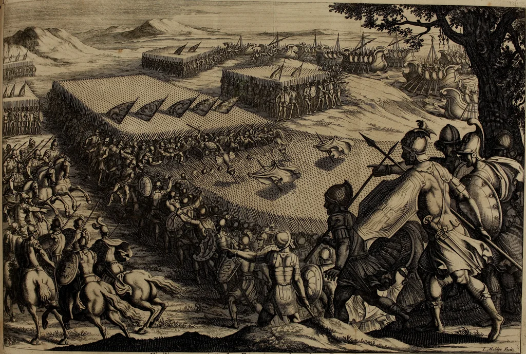 An illustration from C. Cornelius Tacitus. Jaarboeken en Historien, ook zyn Germanie, 1684, leaf 676