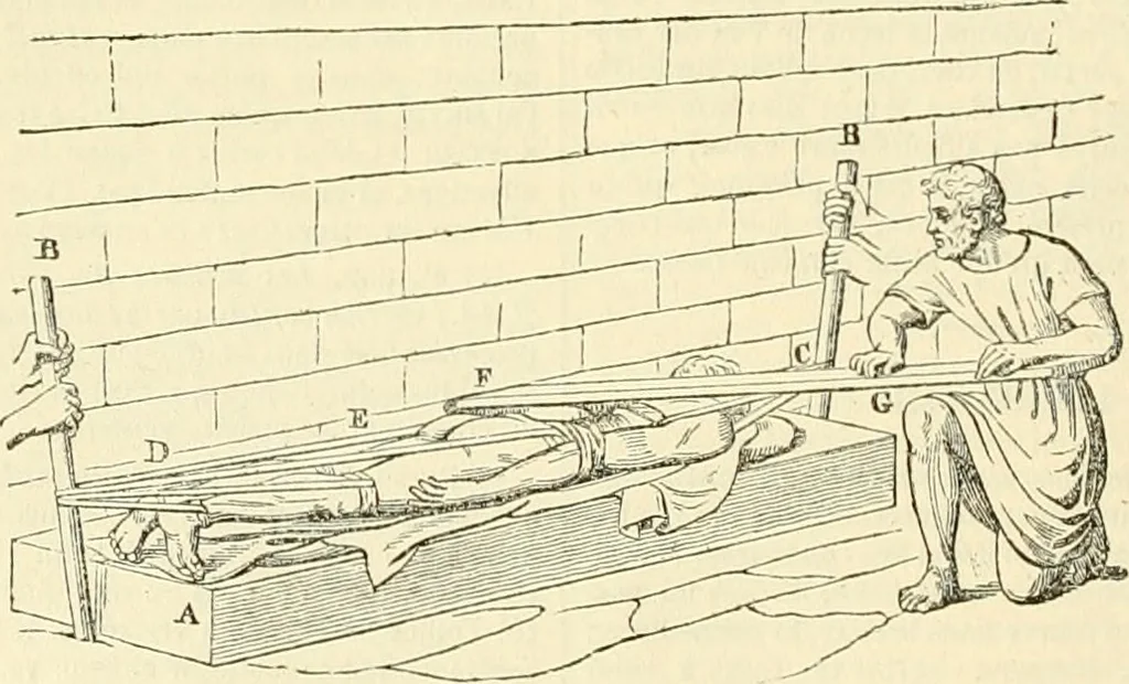 An illustration from Celse, Vitruve, Censorin (oeuvres complètes), Frontin (Des aqueducs de Rome) ; avec la traduction en français [et] publiés sous la direction de M. Nisard, 1866, leaf 307