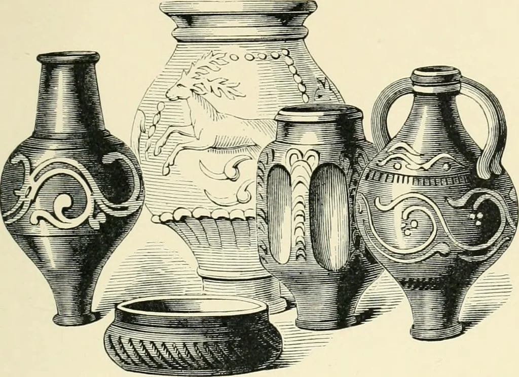 An illustration from The Celt, the Roman, and the Saxon : a history of the early inhabitants of Britain, down to the conversion of the Anglo-Saxons to Christianity ; illustrated by the ancient remains brought to light by recent research / by Thomas Wright ; with numerous engravings on wood, 1902, leaf 276