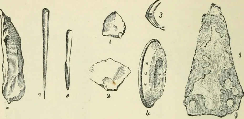 An illustration from The Celt, the Roman, and the Saxon : a history of the early inhabitants of Britain, down to the conversion of the Anglo-Saxons to Christianity ; illustrated by the ancient remains brought to light by recent research / by Thomas Wright ; with numerous engravings on wood, 1902, leaf 389