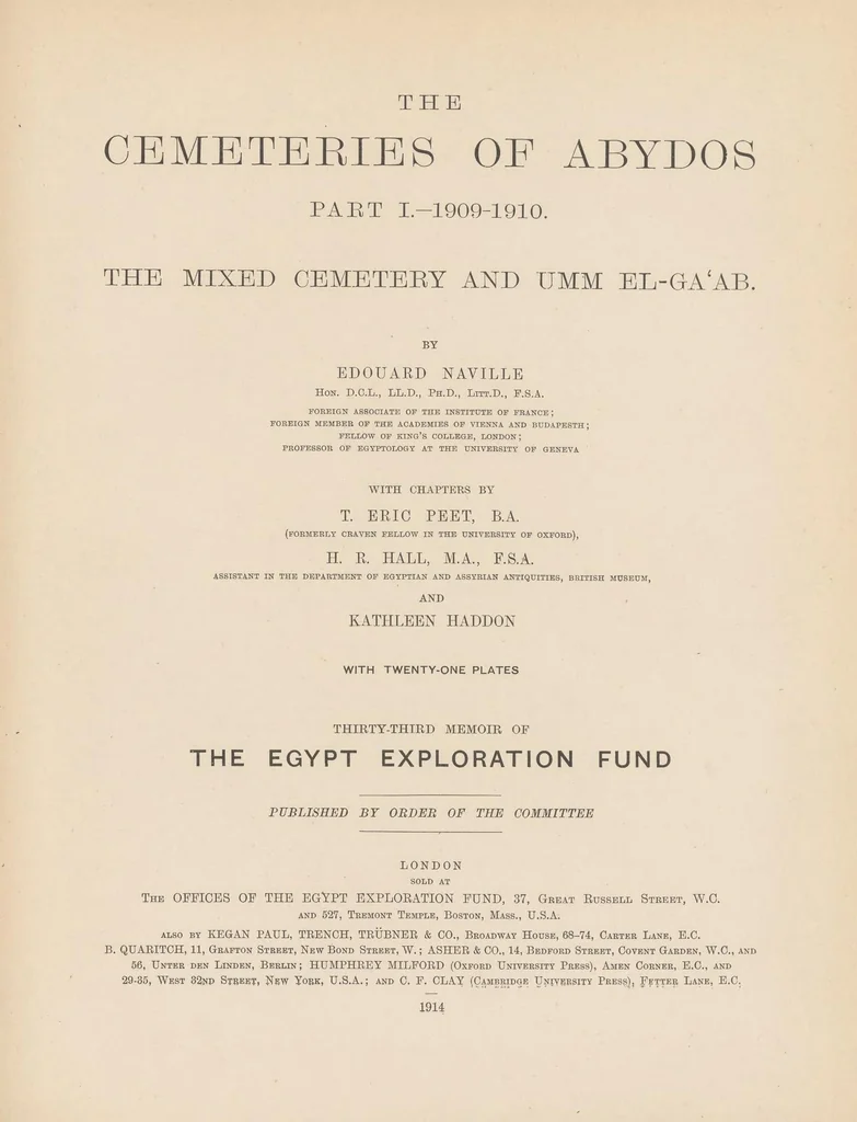 An illustration from The Cemeteries of Abydos, 1913, leaf 7