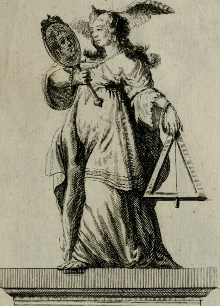 An illustration from Cenotaphium piis manibus Ferdinandi III. Rom Imp. ... : Caesareis Virtutib. et Symbolis adornatum à Caesareo et Academico Collegio Soc[e]tis Jesu Vienna inter parentales moerores erectum, Die XIII. Junii Anno D[omi]ni MDCLVII, 1657, leaf 90