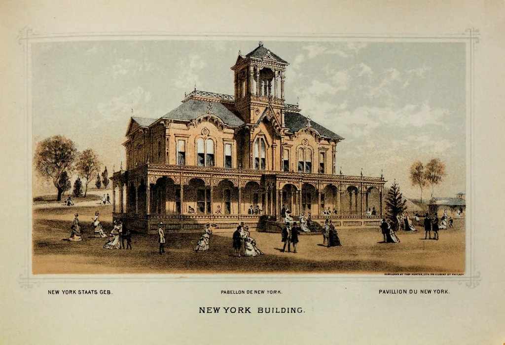 An illustration from Centennial portfolio: a souvenir of the international exhibition at Philadelphia, comprising lithographic views of fifty of its principal buildings, 1876, leaf 127
