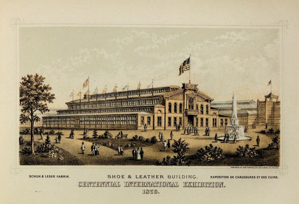 An illustration from Centennial portfolio: a souvenir of the international exhibition at Philadelphia, comprising lithographic views of fifty of its principal buildings, 1876, leaf 51