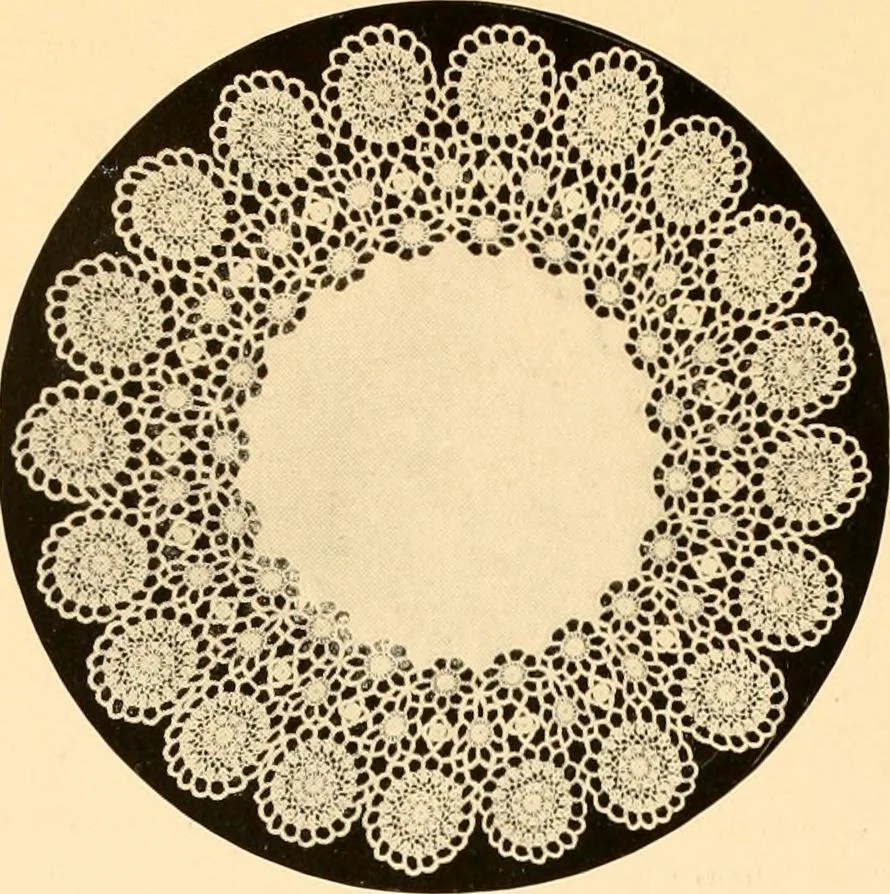 An illustration from Center pieces and lungh sets in crochet work .., 1915, leaf 1
