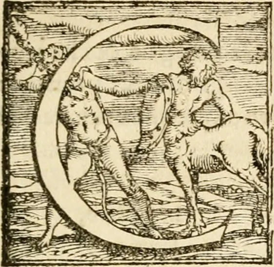 An illustration from Cento givochi liberali, et d'ingegno, 1551, leaf 46
