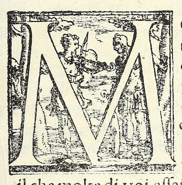 An illustration from Cento givochi liberali, et d'ingegno, 1551, leaf 207