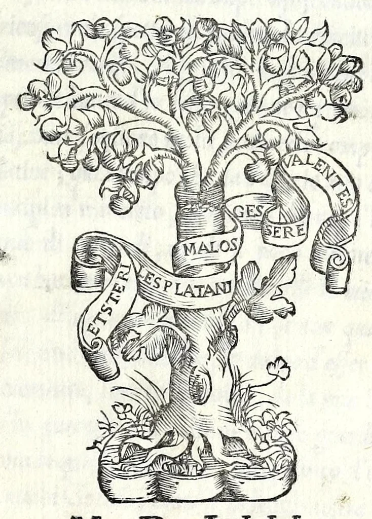 An illustration from Cento sonetti, 1554, leaf 5