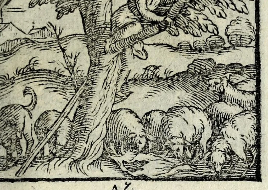 An illustration from Centvm fabvlae ex antiqvis scriptoribus acceptae, et graecis latinisq́; tetrastichis senarijs explicatae, 1587, leaf 51