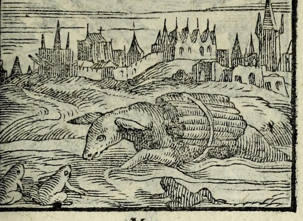 An illustration from Centvm fabvlae ex antiqvis scriptoribus acceptae, et graecis latinisq́; tetrastichis senarijs explicatae, 1587, leaf 55