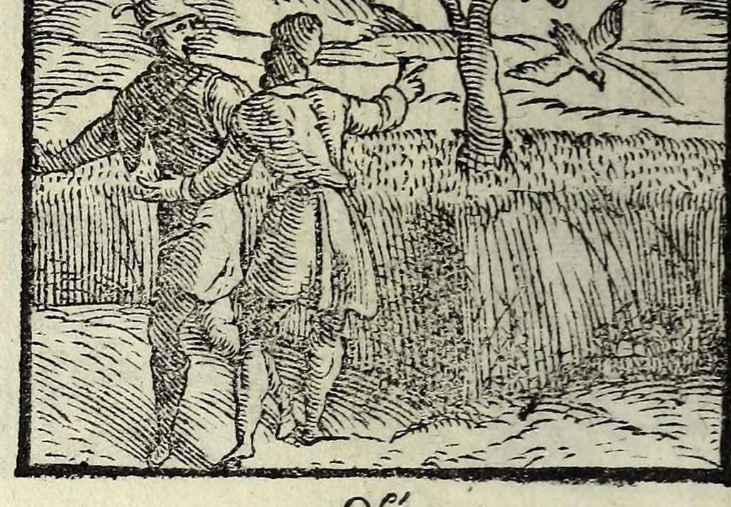An illustration from Centvm fabvlae ex antiqvis scriptoribus acceptae, et graecis latinisq́; tetrastichis senarijs explicatae, 1587, leaf 86