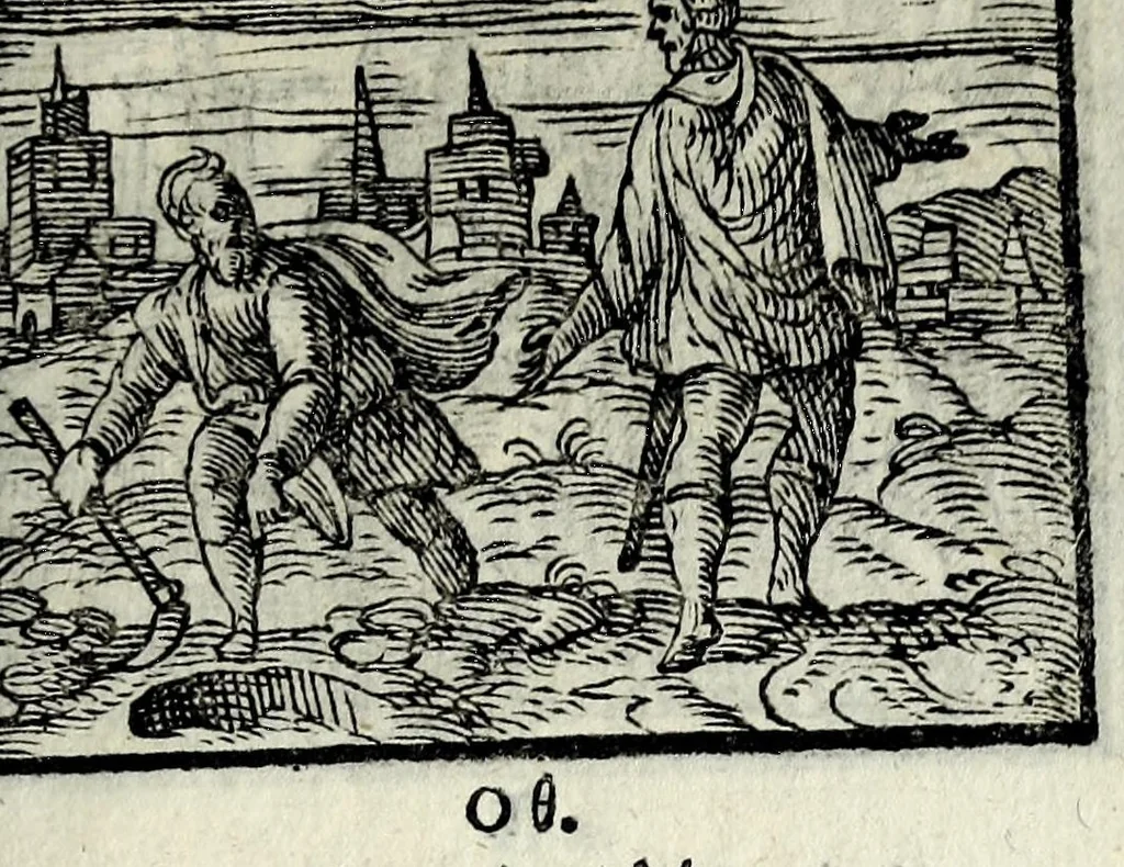 An illustration from Centvm fabvlae ex antiqvis scriptoribus acceptae, et graecis latinisq́; tetrastichis senarijs explicatae, 1587, leaf 93