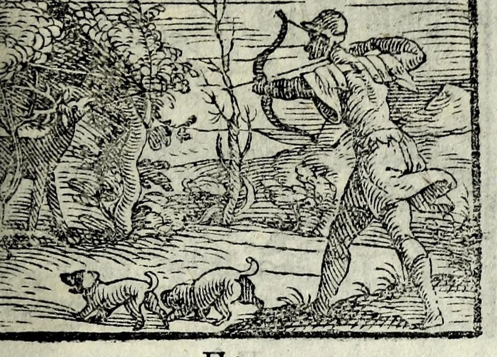 An illustration from Centvm fabvlae ex antiqvis scriptoribus acceptae, et graecis latinisq́; tetrastichis senarijs explicatae, 1587, leaf 97