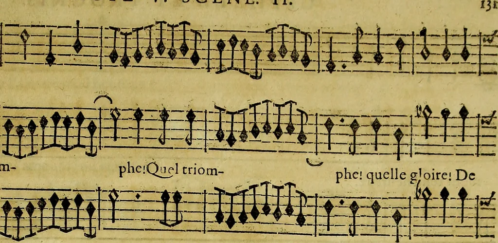 An illustration from Cephale | et | Procris | tragedie | mise| en musique, 1692, leaf 172