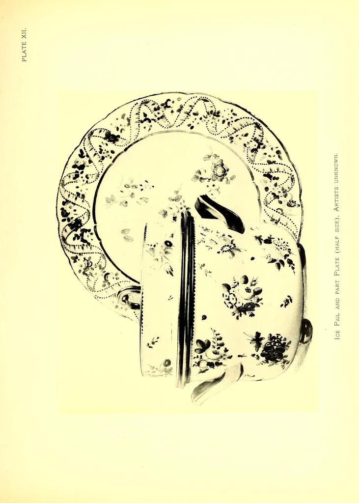 An illustration from The ceramics of Swansea and Nantgarw: a history of the factories. With biographical notices of the artists and others, notes on the merits of the porcelains, the marks thereon, etc, 1897, leaf 151