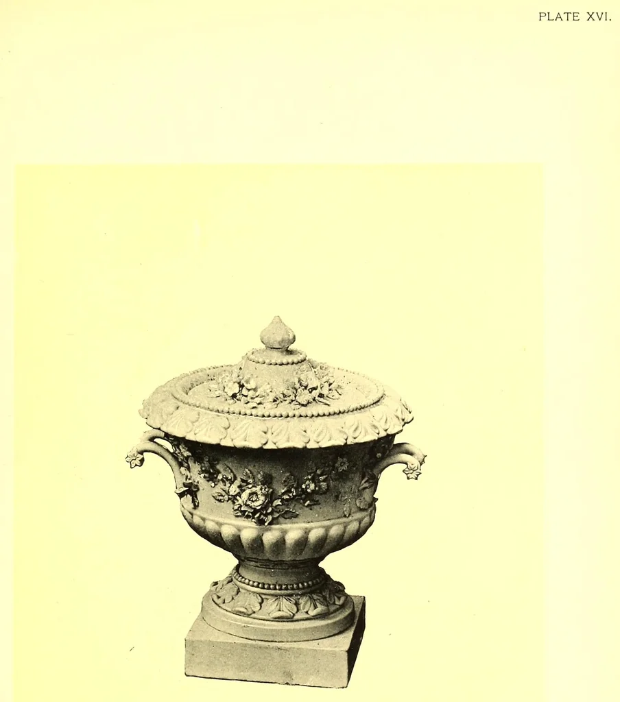 An illustration from The ceramics of Swansea and Nantgarw: a history of the factories. With biographical notices of the artists and others, notes on the merits of the porcelains, the marks thereon, etc, 1897, leaf 199