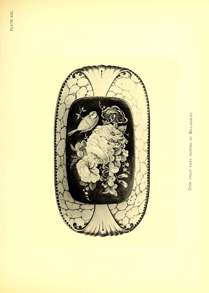 An illustration from The ceramics of Swansea and Nantgarw: a history of the factories. With biographical notices of the artists and others, notes on the merits of the porcelains, the marks thereon, etc, 1897, leaf 259