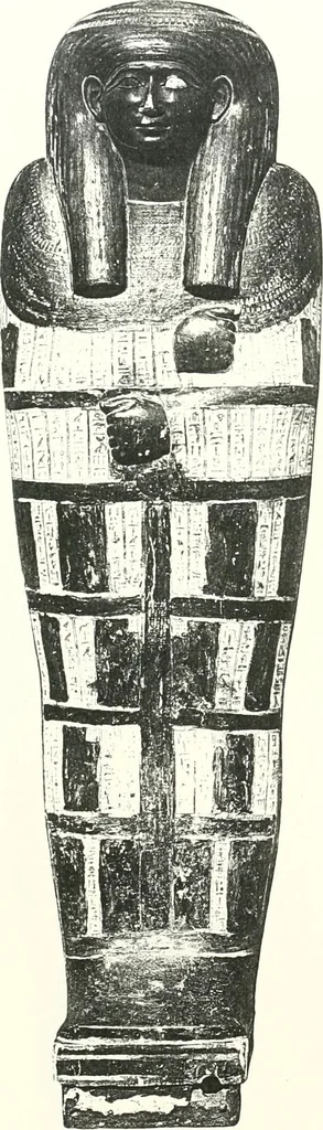 An illustration from Cercueils anthropoïdes des prêtres de Montou, 1913, leaf 174