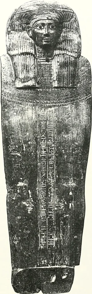An illustration from Cercueils anthropoïdes des prêtres de Montou, 1913, leaf 178