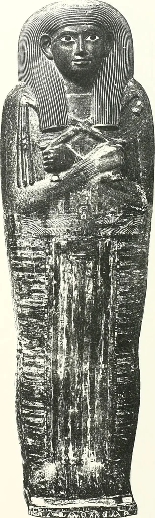 An illustration from Cercueils anthropoïdes des prêtres de Montou, 1913, leaf 180