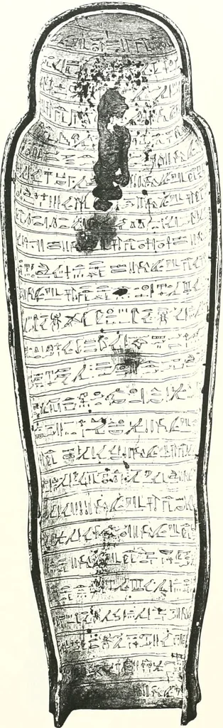 An illustration from Cercueils anthropoïdes des prêtres de Montou, 1913, leaf 192
