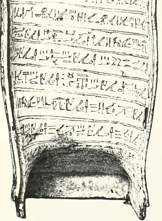 An illustration from Cercueils anthropoïdes des prêtres de Montou, 1913, leaf 192