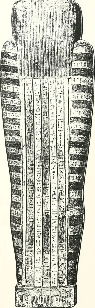 An illustration from Cercueils anthropoïdes des prêtres de Montou, 1913, leaf 196