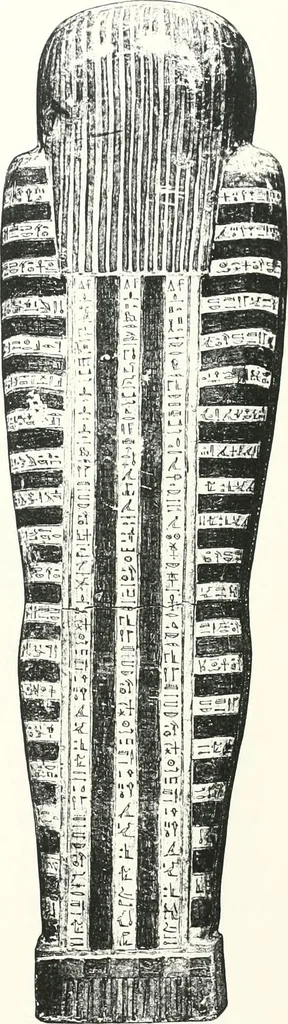 An illustration from Cercueils anthropoïdes des prêtres de Montou, 1913, leaf 198