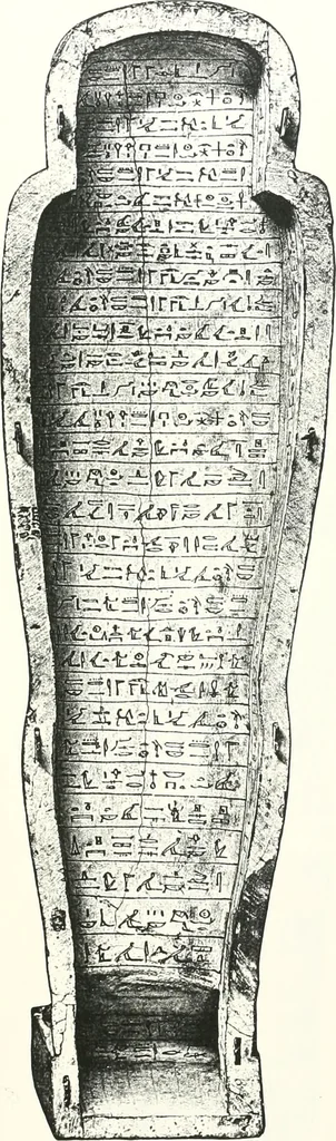 An illustration from Cercueils anthropoïdes des prêtres de Montou, 1913, leaf 200