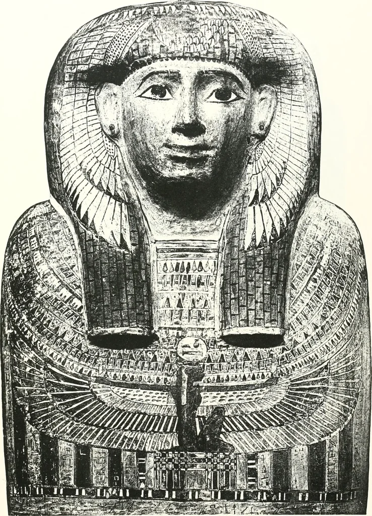 An illustration from Cercueils anthropoïdes des prêtres de Montou, 1913, leaf 204