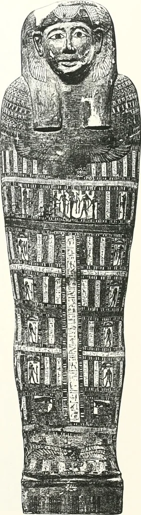 An illustration from Cercueils anthropoïdes des prêtres de Montou, 1913, leaf 206