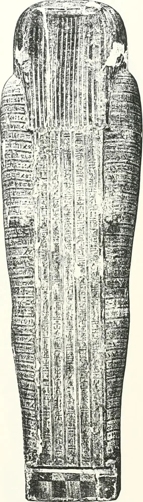 An illustration from Cercueils anthropoïdes des prêtres de Montou, 1913, leaf 210