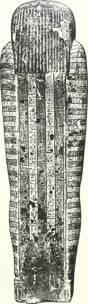 An illustration from Cercueils anthropoïdes des prêtres de Montou, 1913, leaf 214
