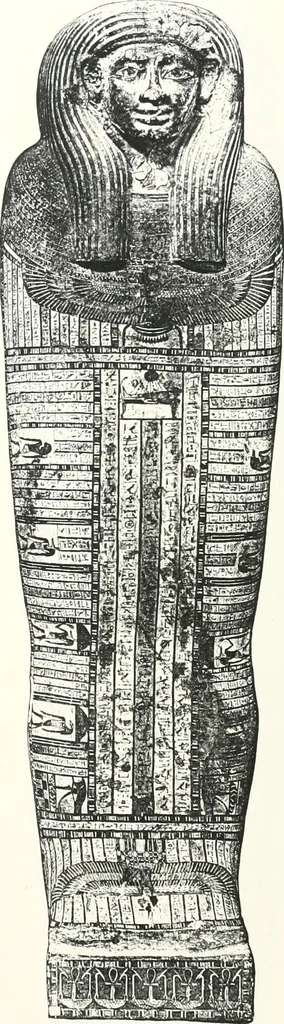 An illustration from Cercueils anthropoïdes des prêtres de Montou, 1913, leaf 214