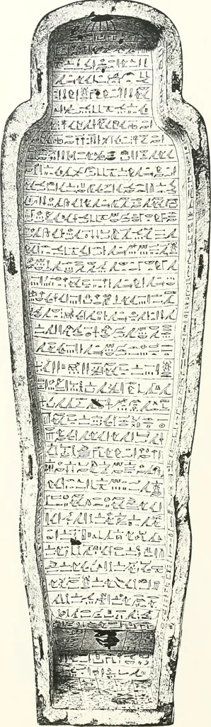 An illustration from Cercueils anthropoïdes des prêtres de Montou, 1913, leaf 216
