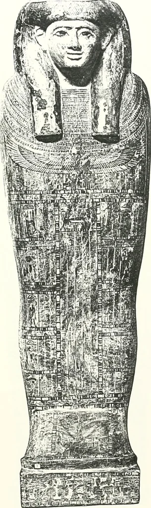 An illustration from Cercueils anthropoïdes des prêtres de Montou, 1913, leaf 218