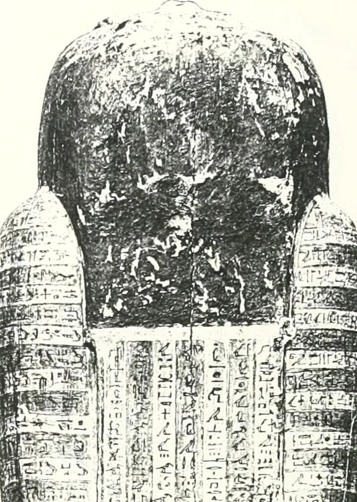 An illustration from Cercueils anthropoïdes des prêtres de Montou, 1913, leaf 218