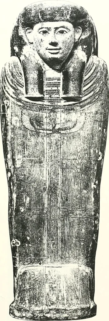 An illustration from Cercueils anthropoïdes des prêtres de Montou, 1913, leaf 220