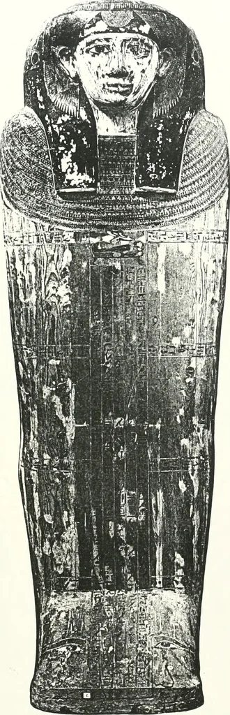 An illustration from Cercueils anthropoïdes des prêtres de Montou, 1913, leaf 224