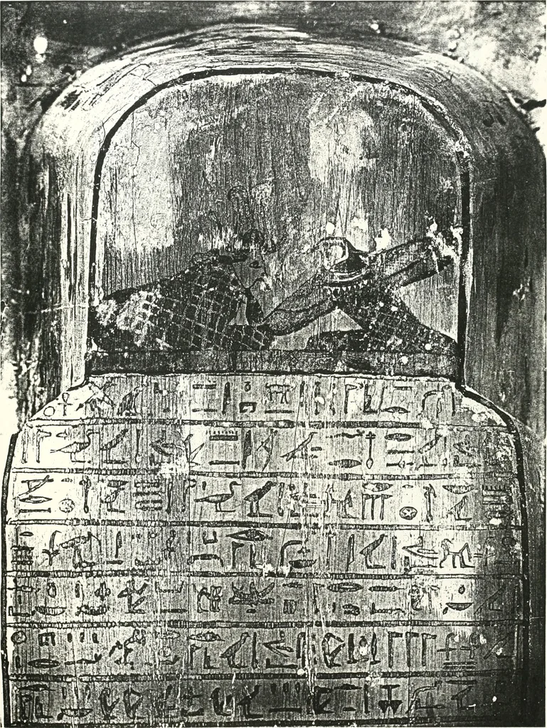 An illustration from Cercueils anthropoïdes des prêtres de Montou, 1913, leaf 226