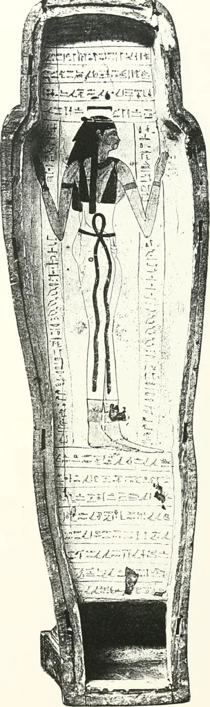 An illustration from Cercueils anthropoïdes des prêtres de Montou, 1913, leaf 240