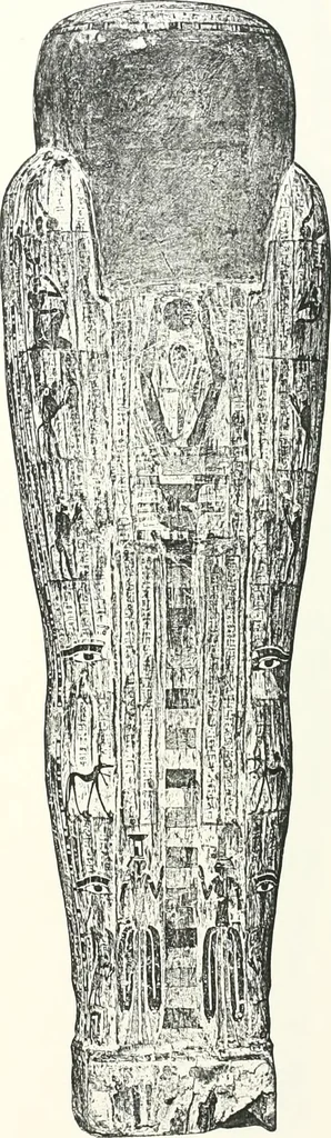An illustration from Cercueils anthropoïdes des prêtres de Montou, 1913, leaf 242