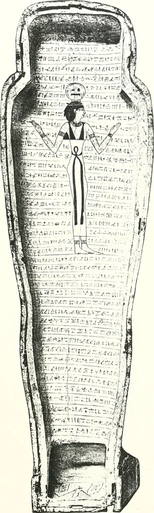 An illustration from Cercueils anthropoïdes des prêtres de Montou, 1913, leaf 244
