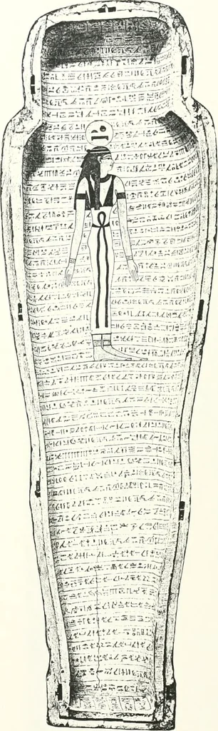 An illustration from Cercueils anthropoïdes des prêtres de Montou, 1913, leaf 244