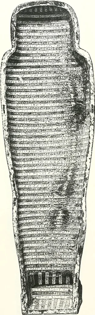 An illustration from Cercueils anthropoïdes des prêtres de Montou, 1913, leaf 250