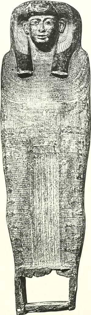 An illustration from Cercueils anthropoïdes des prêtres de Montou, 1913, leaf 252