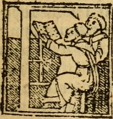 An illustration from Certayn godly sermons made uppon the Lords prayer, 1562, leaf 100
