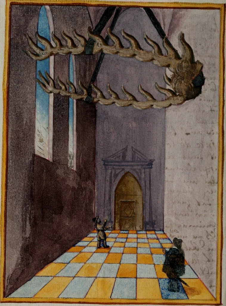 An illustration from Cervvs, hoc est, qvæ per cervvm significata fvere sacris Ægyptiorvm literis. Der Hirsch, vnd Bedeutung der Figuren desselben, welche bey den weisesten Leuten in Egypten breuchlich gewesen sein, 1602, leaf 37