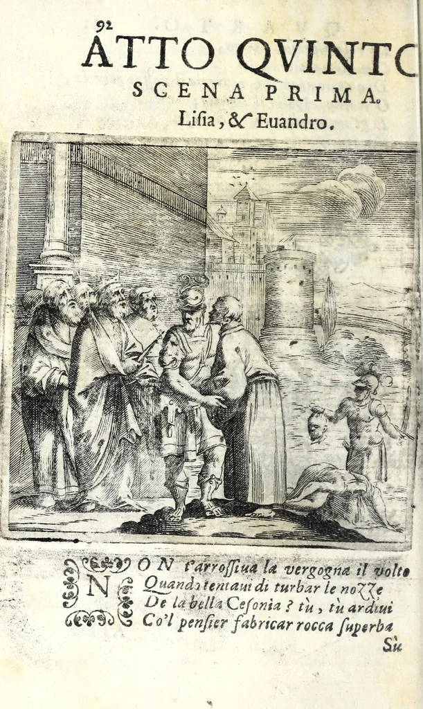 An illustration from Cesonia : tragedia, 1625, leaf 100